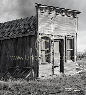 Crumbling old shack in Bynum, Montana, U.S.