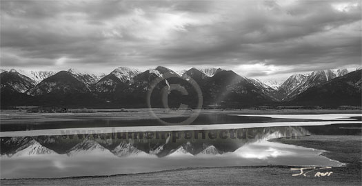 Morning Godbeam, Ninepipe NWR and Mission Mountains, Montana, U.S.