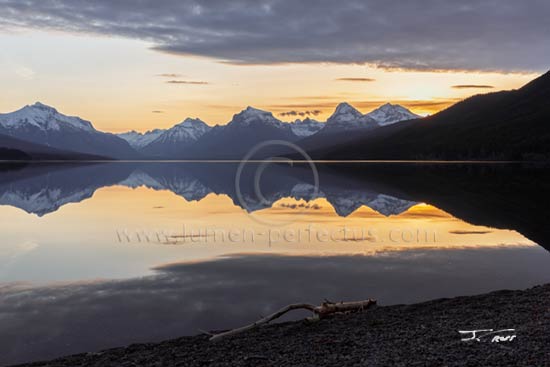 Dawn at Lake McDonald, Glacier National Park, Montana, U.S.