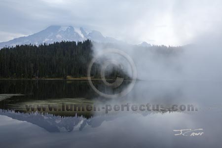 Fog rolling in at Reflection Lakes, Mt. Rainier N.P.