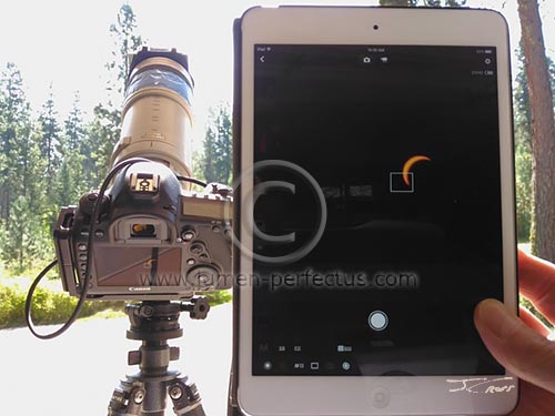 Camera setup with iPad and Canon Remote