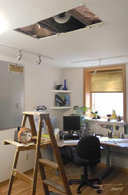 Office area and ceiling cutout