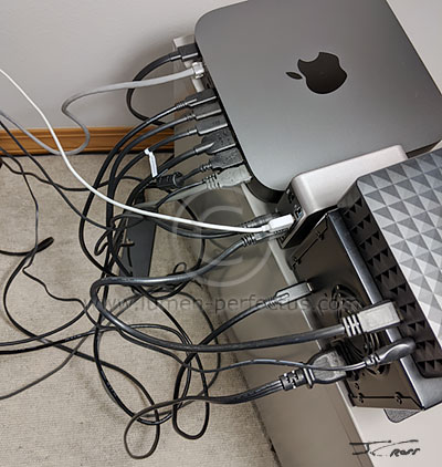 Mac Mini and the cable mess.