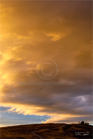 An after-sunset sky above a ridge west of Montana's Flathead Lake'