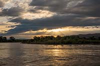 Sunset at the confluence of the Jefferson and Madison Rivers, Montana, U.S.