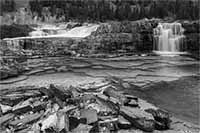 Middle Channel and Tahiti Falls, a section of the wider Kootenai Falls, Libby, Montana, U.S.