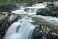 The brink of Tahiti Falls, a part of the wider Kootenai Falls, Libby, Montana, U.S.