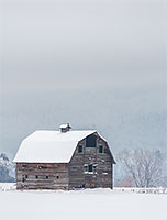 Winter barn, Lake Country, Montana, U.S.