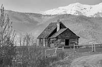 A colorful old cabin near Arlee, Montana, U.S.