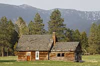 A colorful old cabin near Arlee, Montana, U.S.