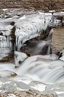 An icy spill below McDonald Falls in Glacier National Park, Montana, U.S.