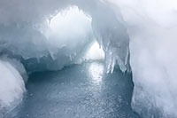 Lake McDonald ice cave, Glacier National Park, Montana, U.S.
