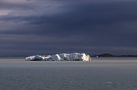 Sunlight on iceberg, Svalbard, Norway