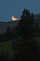 Partial eclipse of full moon, June 2010, Montana, U.S.
