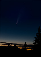 Comet Neowise on the evening of 18 July, 2020, Montana, U.S.