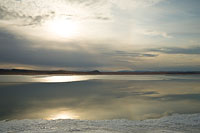 Sunset at Freezout Lake, Montana, U.S.