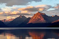 Sunset on Lake McDonald, Glacier National Park, Montana, U.S.