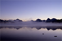Lake McDonald sunrise, Glacier NP, Montana, U.S.