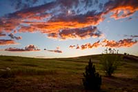 After-sunset sky. near Montana's Flathead Lake
