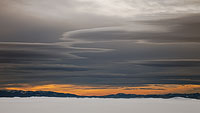 Foggy January sunrise, NW Montana, U.S.